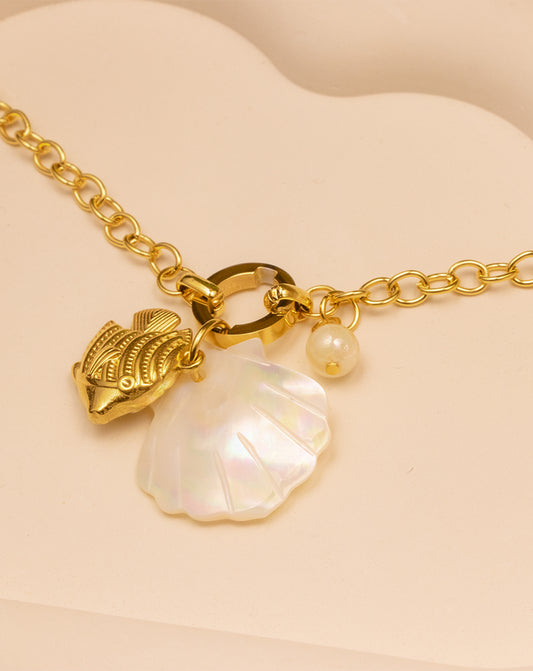 Golden Fish Charm Bracelet