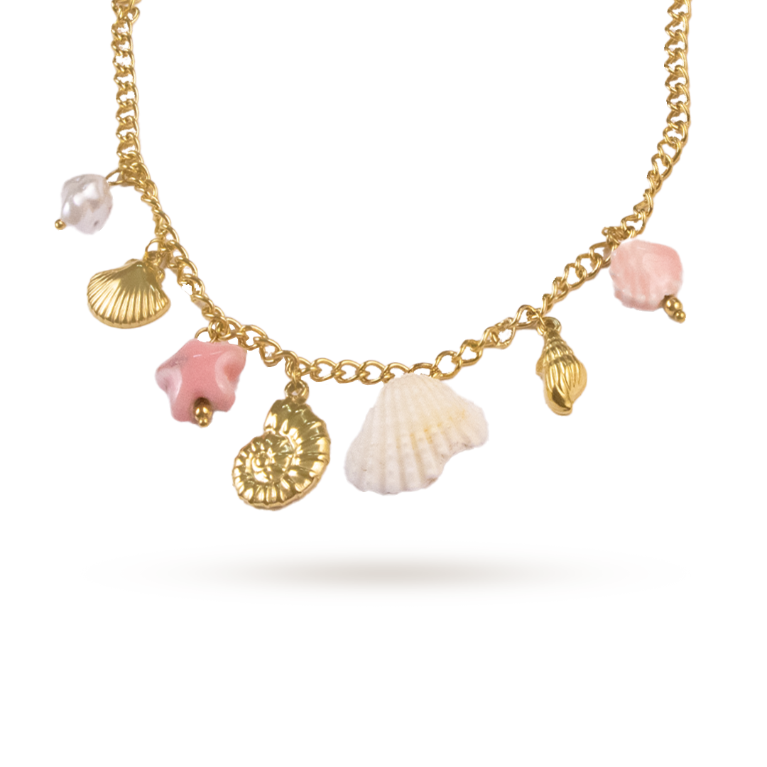 Beach Glow Charm Stainless Steel Necklace