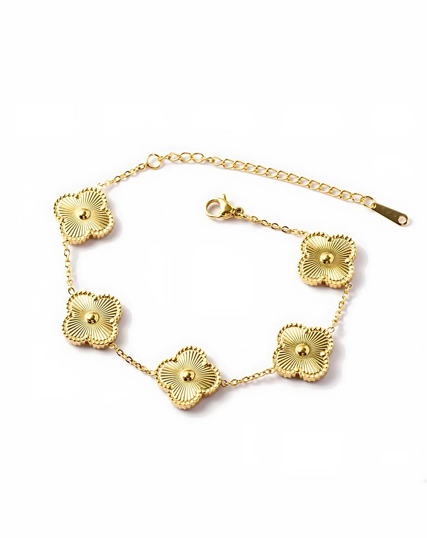 Golden Clover Stainless Steel Bracelet