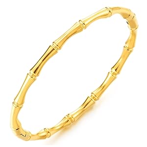 Everyday Stainless Steel Bamboo Bangle Bracelet