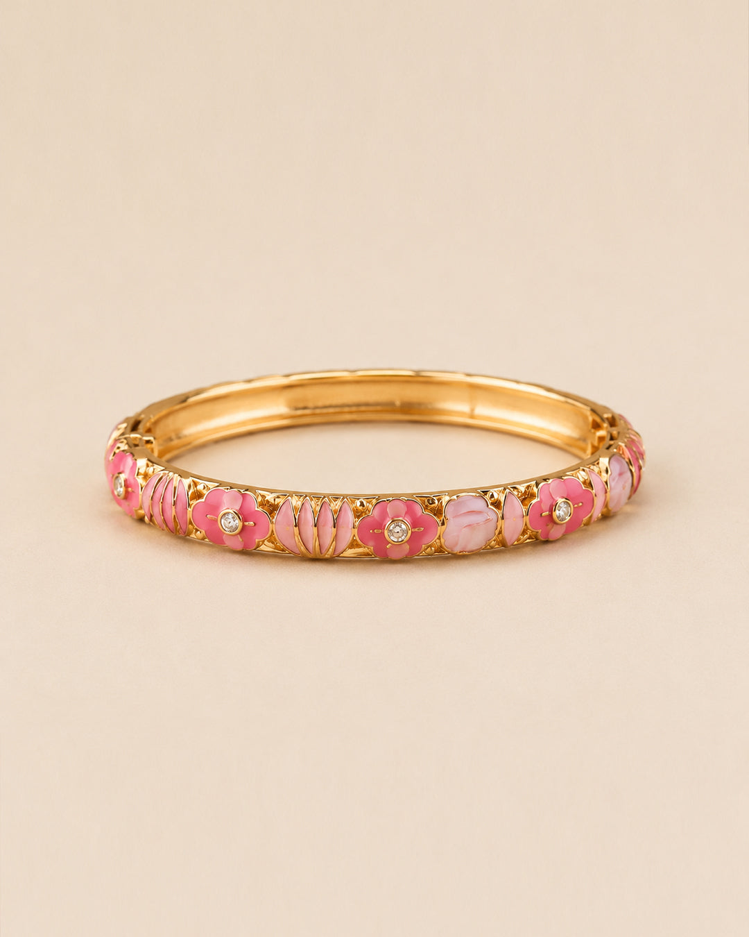 Royal Pink Enamel Bracelet
