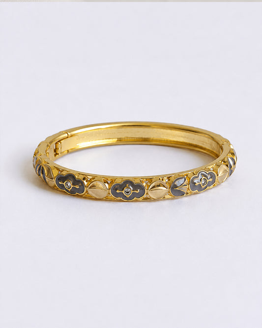 Grey and Beige Enamel Bracelet