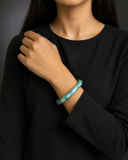 Aqua Royal Enamel Bracelet