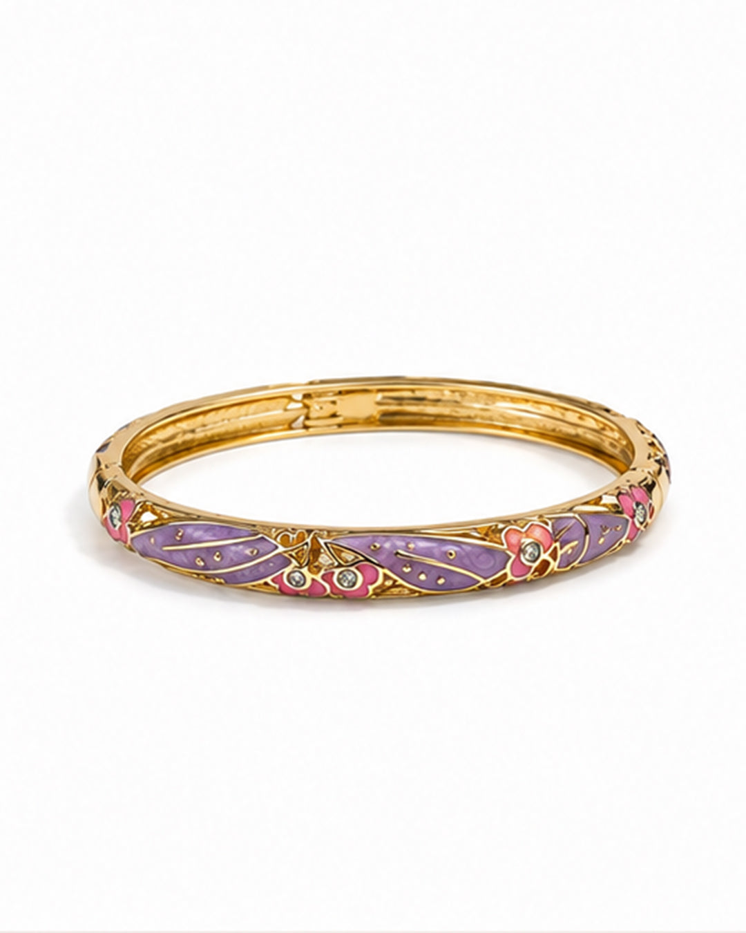 Purple and Pink Enamel Bracelet