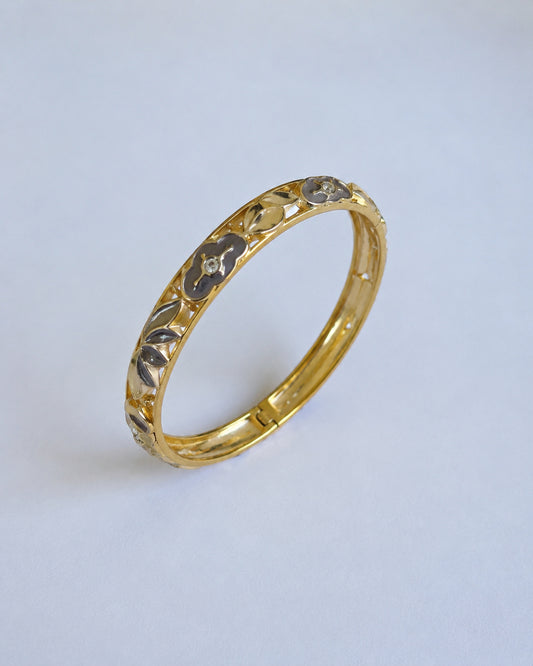Grey and Beige Enamel Bracelet