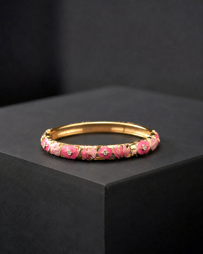 Royal Pink Enamel Bracelet