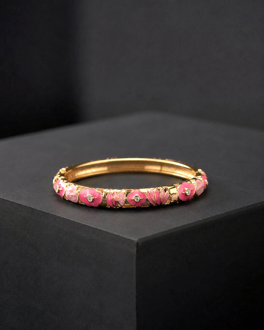 Royal Pink Enamel Bracelet