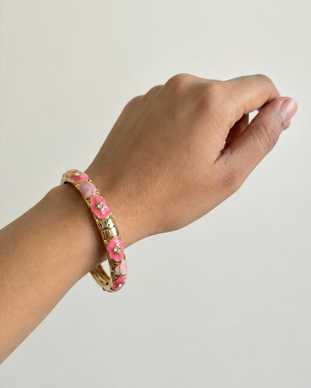 Royal Pink Enamel Bracelet