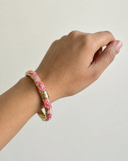 Royal Pink Enamel Bracelet