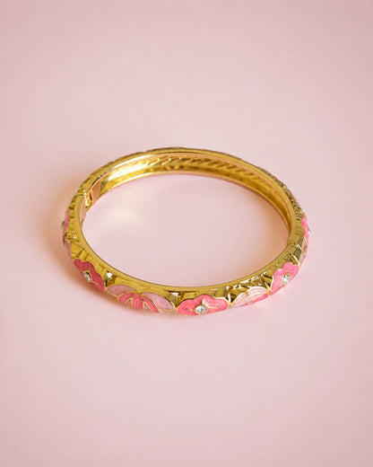 Royal Pink Enamel Bracelet