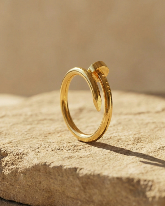 Nail Edge Anti Tarnish Stainless Steel Ring