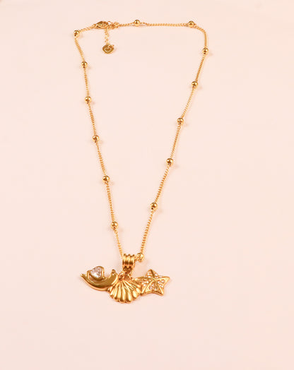 Dolphin Heart Charm Neckless
