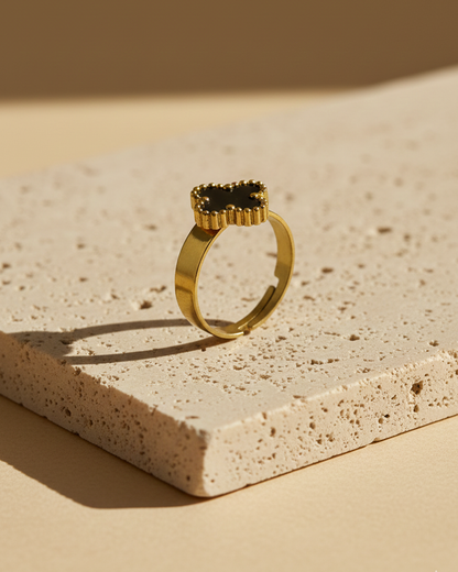 Clover Anti Tarnish Stainless Steel Ring