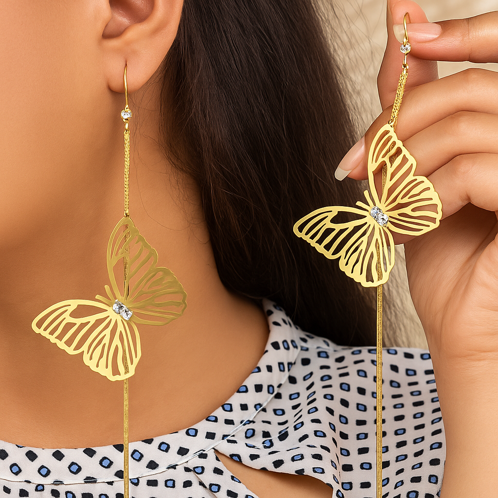 Bold Butterflly Btatement Earrnings