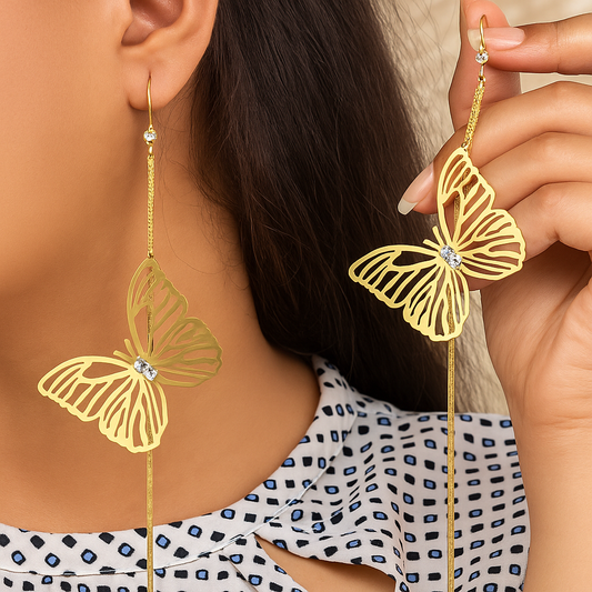 Bold Butterflly Btatement Earrnings