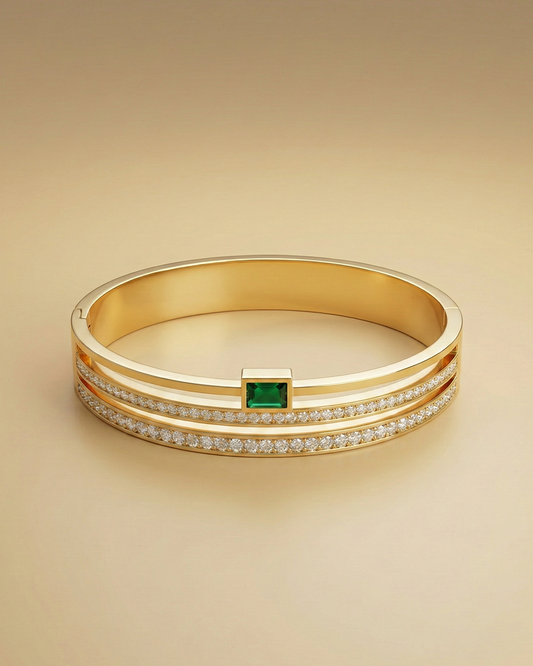 Green Emreld Bangle Bracelet