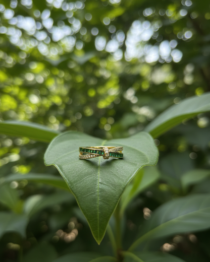 Emerald Grace Anti Tarnish Stainless Steel Ring