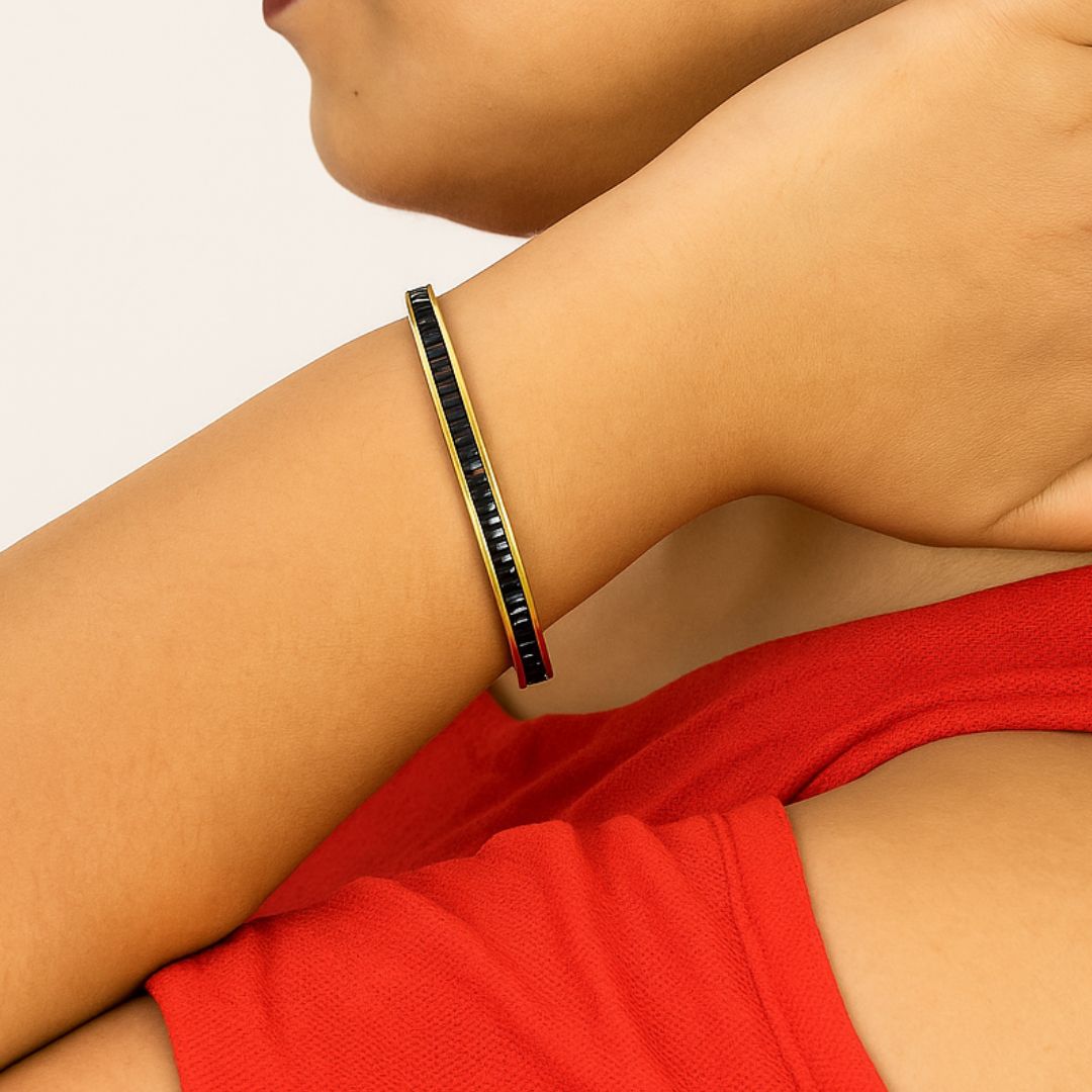 Black Aura Bangle Bracelet