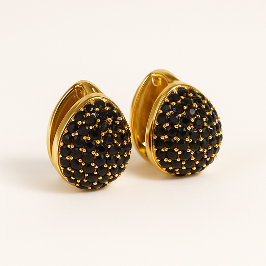 Blackout Hoops Earrnings