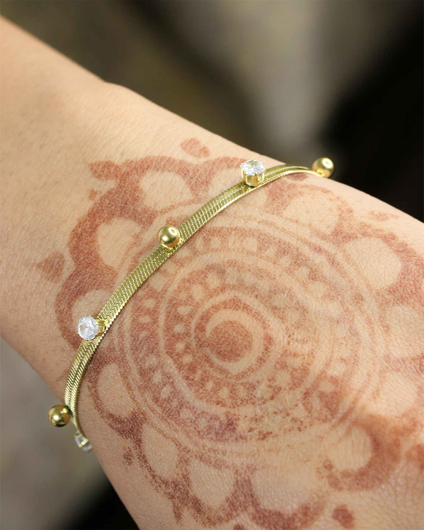 Diamond Thread Stainless Steel Chain Bracelet