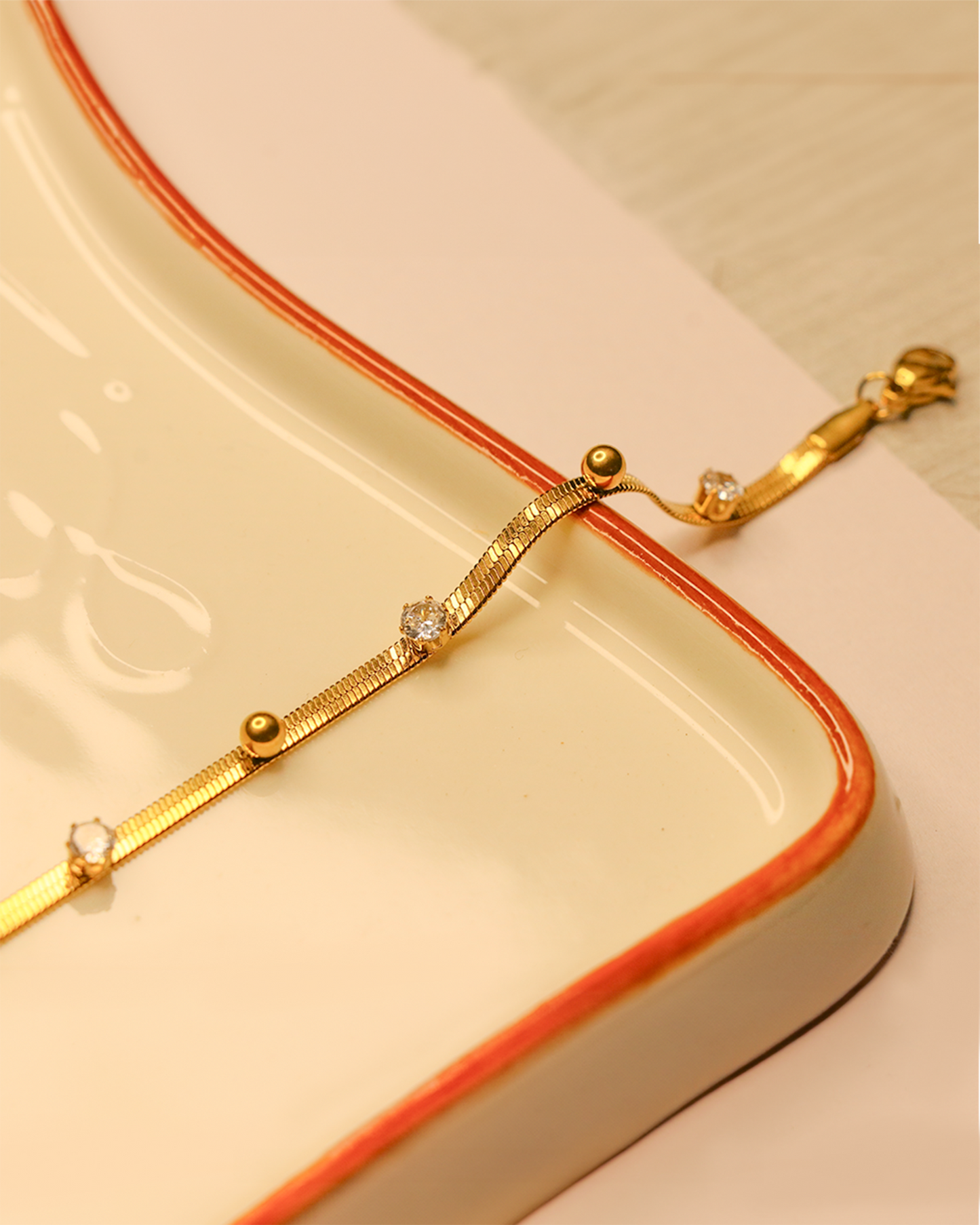 Diamond Thread Stainless Steel Chain Bracelet