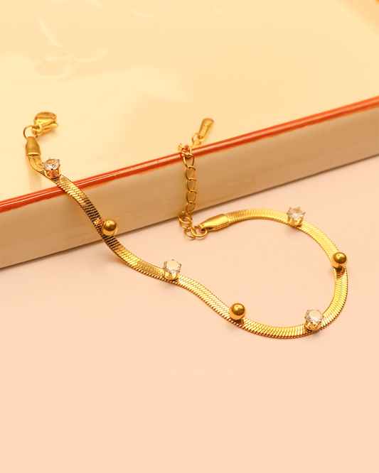 Diamond Thread Stainless Steel Chain Bracelet