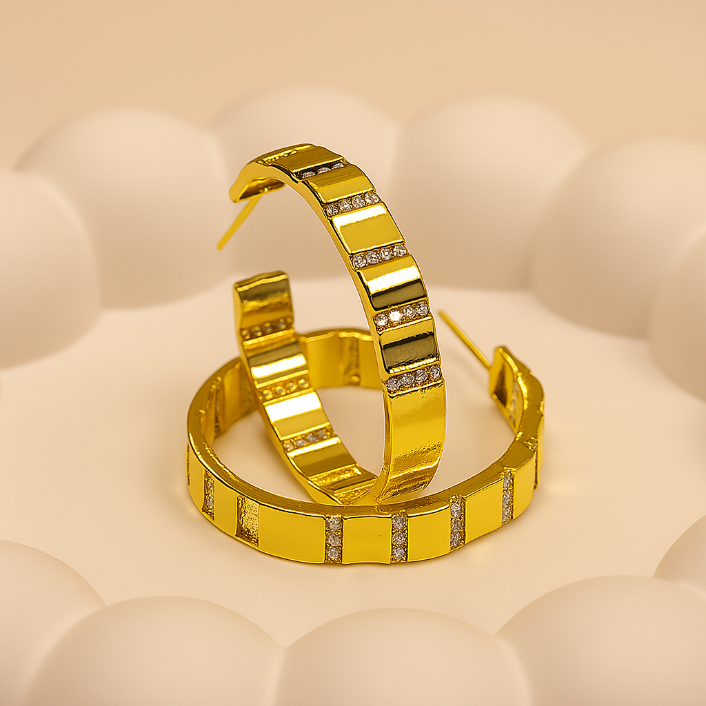 360 Gold Hoop Earrings