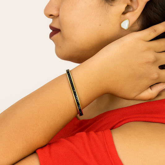 Black Aura Bangle Bracelet