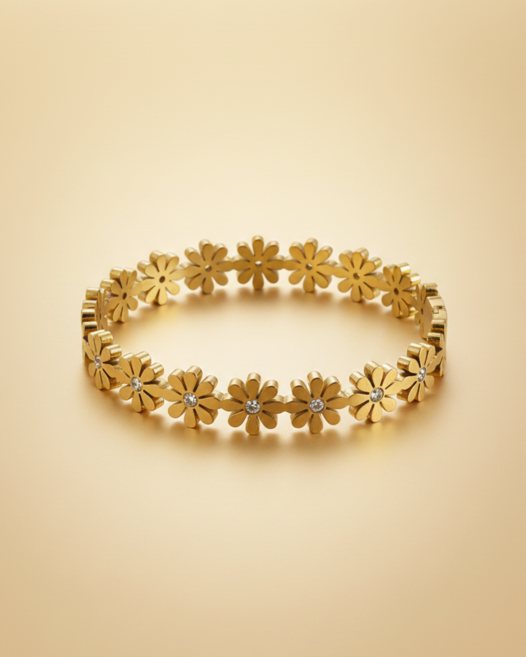 Classy Floral Anti Tarnish Stainless Steel Bracelet