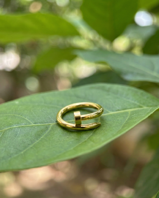 Nail Edge Anti Tarnish Stainless Steel Ring