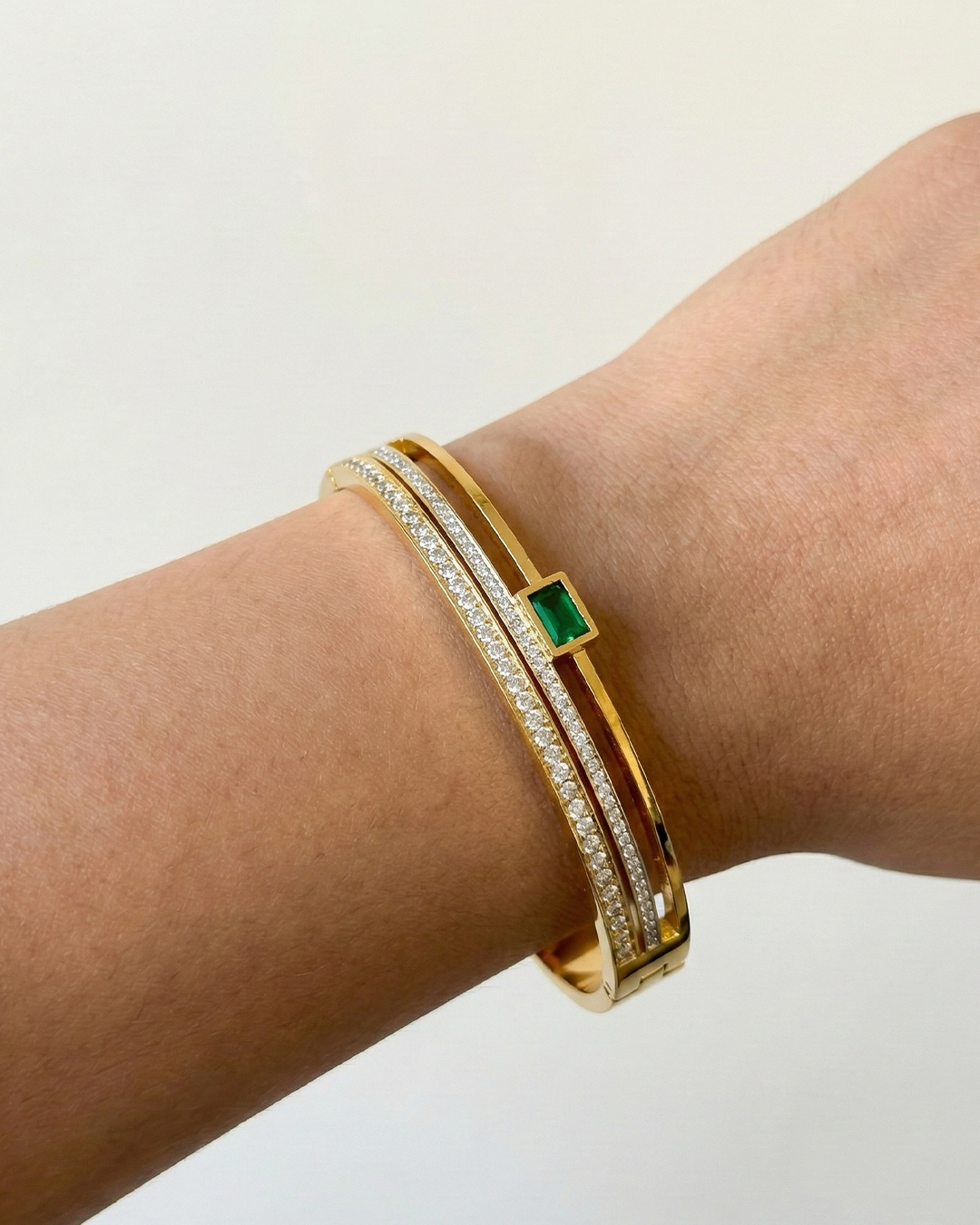 Green Emreld Bangle Bracelet