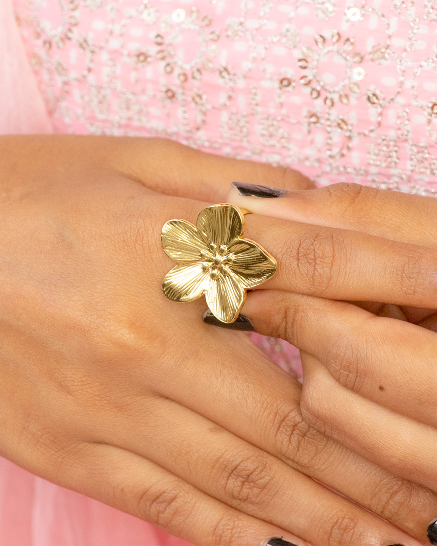 Petal Spark Stainless Steal Ring