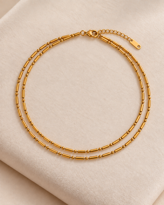 Meher Layered Anklet For Women Waterproof Anti-Tarnish Anklet