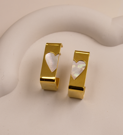 Heart Loop Hoop Earrnings