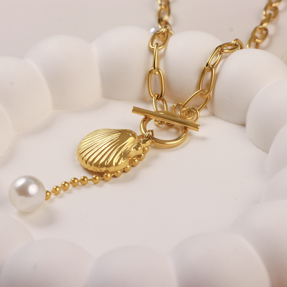 Pearl Wave Neck Charm