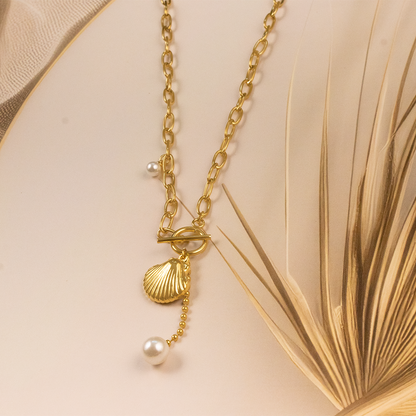Pearl Wave Neck Charm