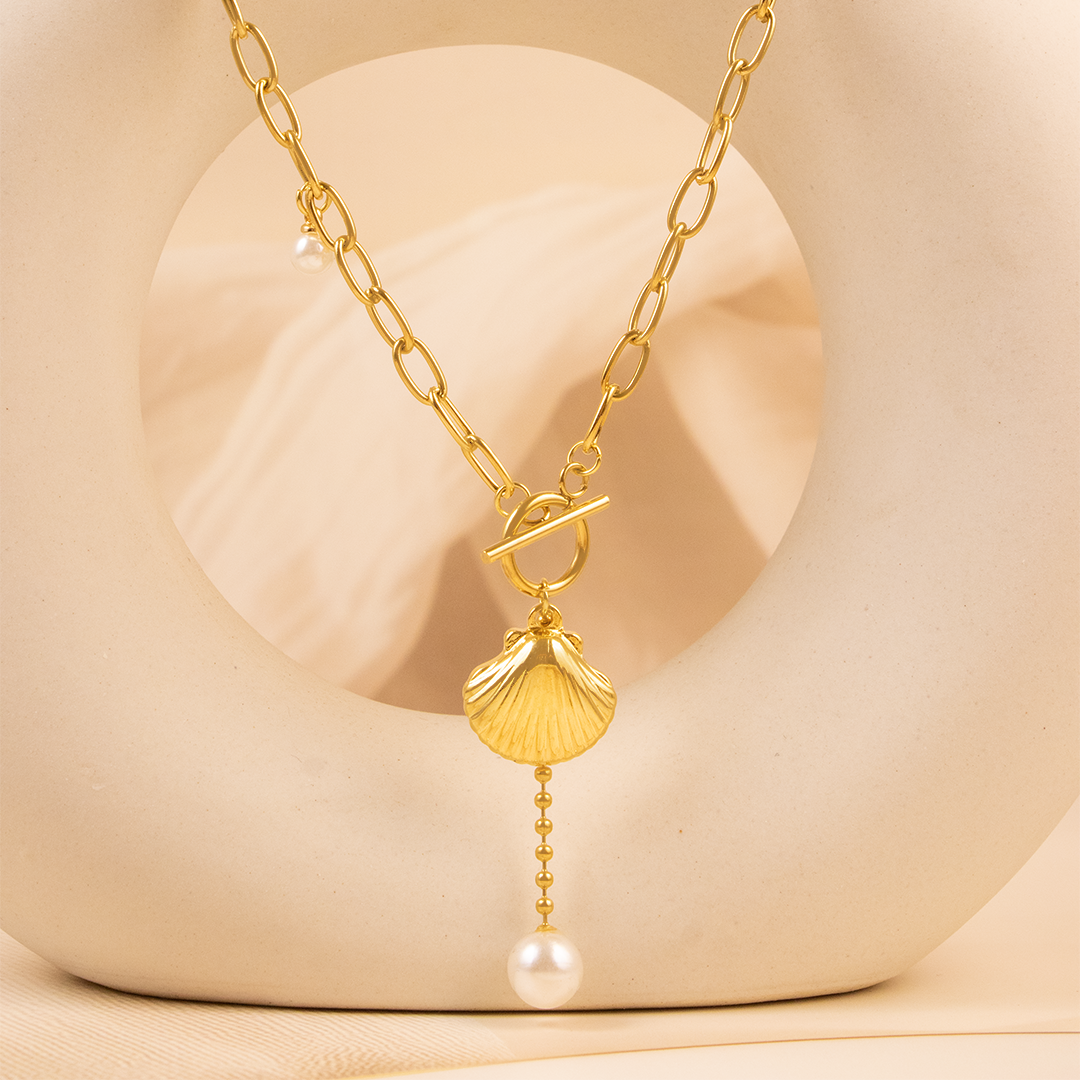 Pearl Wave Neck Charm