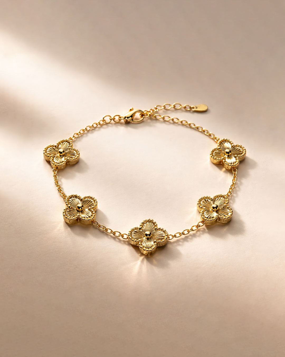 Golden Clover Stainless Steel Bracelet