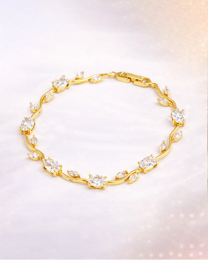 Crystal White Stone Tulip Bracelet