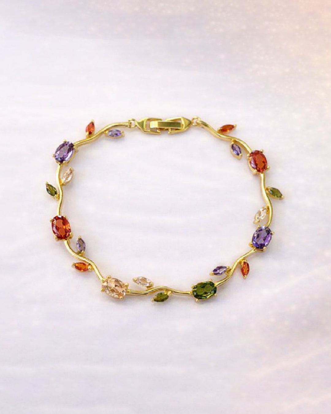 Multi Color Rainbow Tulip Bracelet