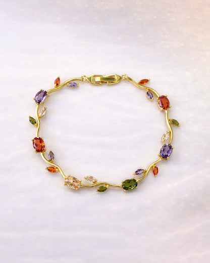 Multi Color Rainbow Tulip Bracelet