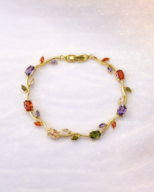 Multi Color Rainbow Tulip Bracelet