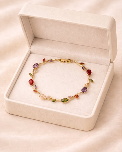 Multi Color Rainbow Tulip Bracelet
