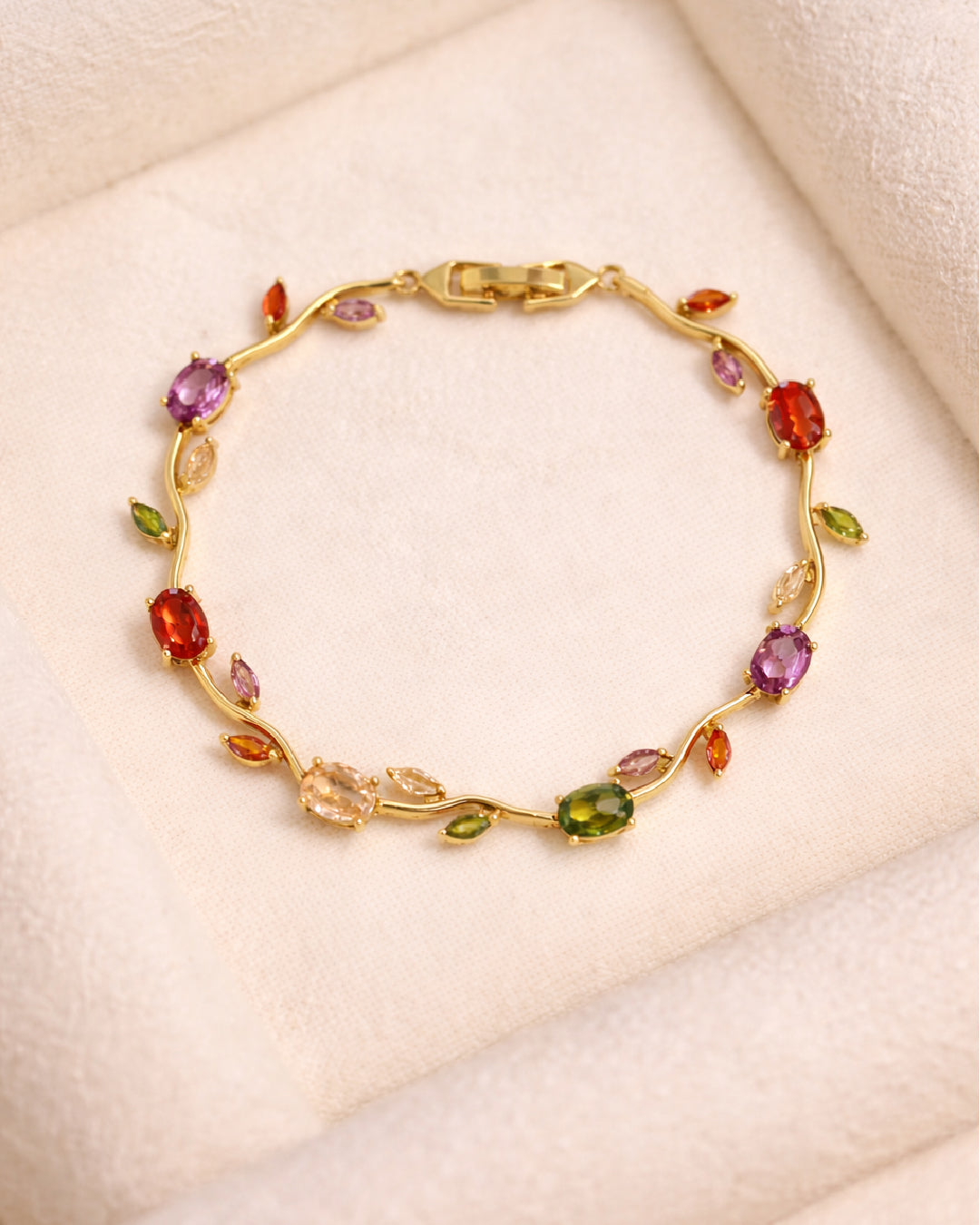 Multi Color Rainbow Tulip Bracelet