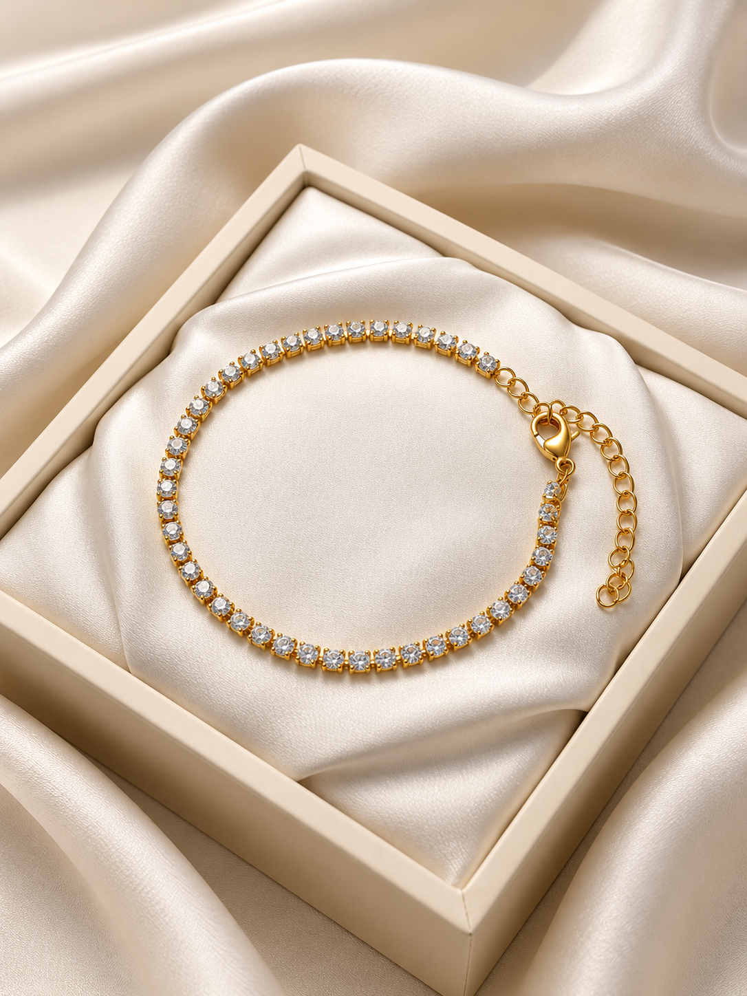 Premium Crystal Tennis Bracelet for Women | Stainless Steel