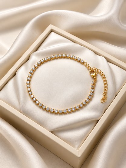 Premium Crystal Tennis Bracelet for Women | Stainless Steel