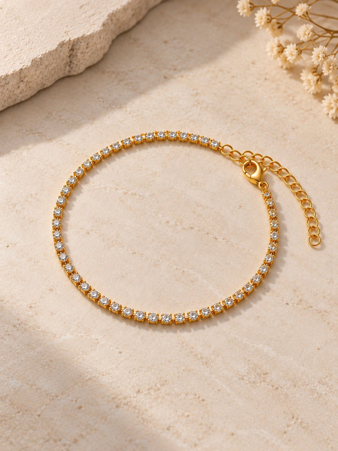Premium Crystal Tennis Bracelet for Women | Stainless Steel