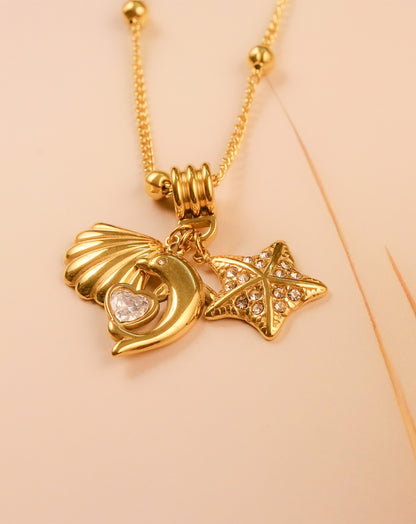 Dolphin Heart Charm Neckless