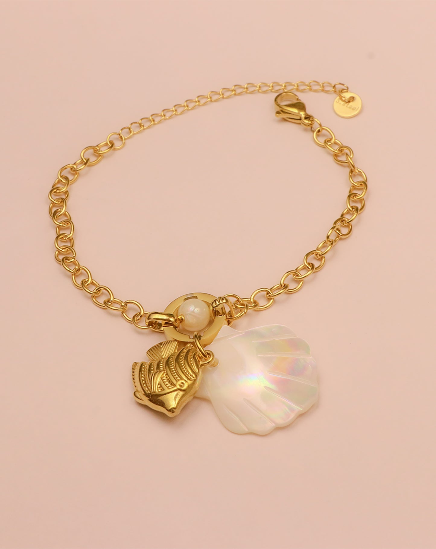 Golden Fish Charm Bracelet