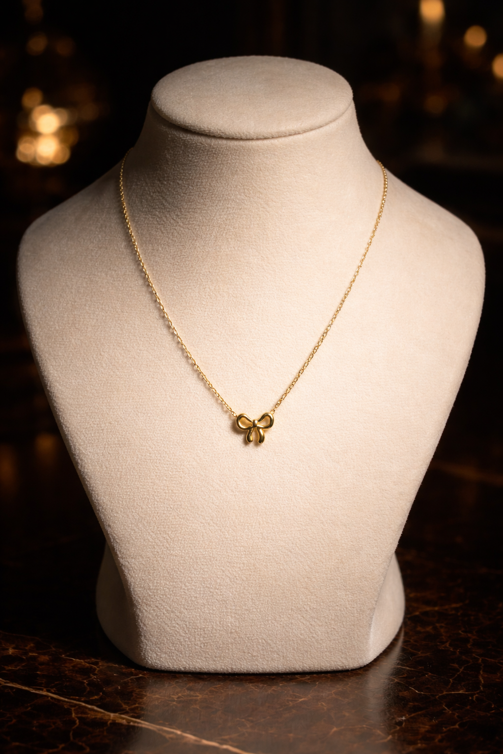 Tiny Bow Stainless Steel Neckchain
